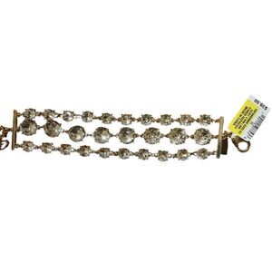 I.N.C. International Concepts
Gold-Tone White Stone Triple Row Flex Bracelet